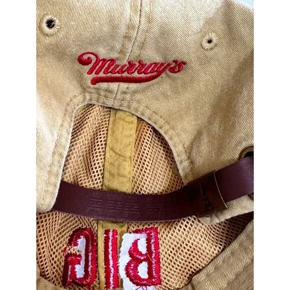 Murray’s Big Cheese Adams Upscale Cotton Dad Golf Hat Baseball Cap Leather Strap - Picture 12 of 12
